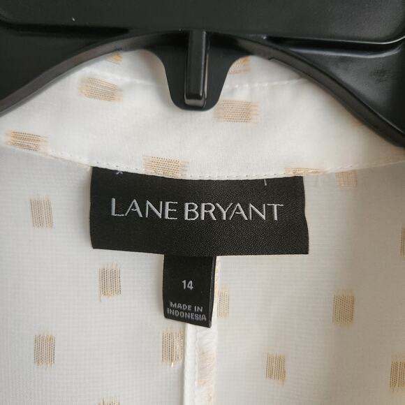 Lane Bryant Women's Off-White Belted Shirt Dress 14 - Picture 6 of 7